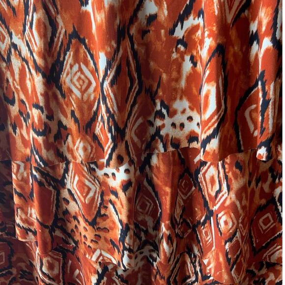 Vintage Susan Graver Blouse Geometric Womens Size Medium Long Sleeve Layered Top - Picture 7 of 10